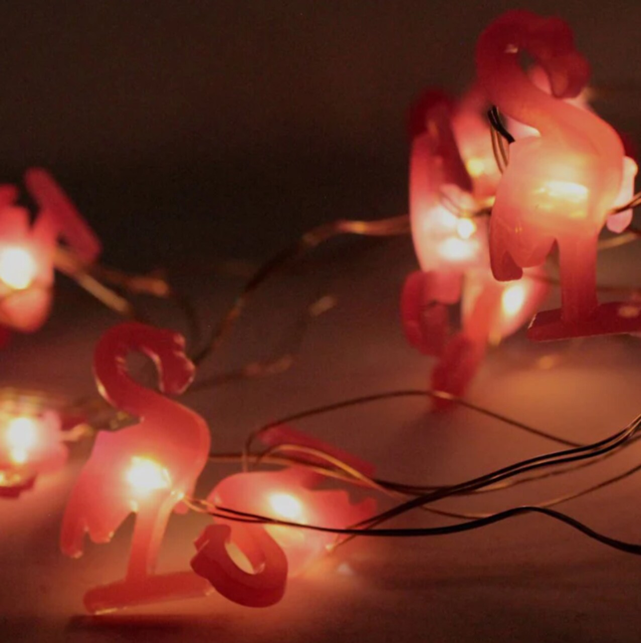 Battery Operated Flamingo String Lights 20 LED for Christmas